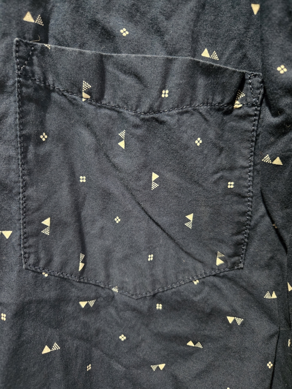 urban pipeline Navy Short-Sleeve Printed Button-Down Shirt Pocket Xlarge - Picture 5 of 9